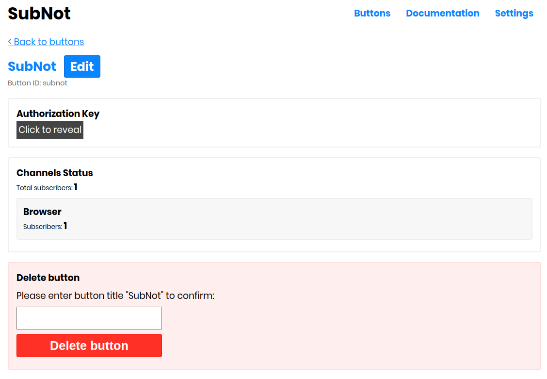 SubNot Button Details